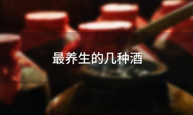 最养生的几种酒(补肾的养生酒有哪些)