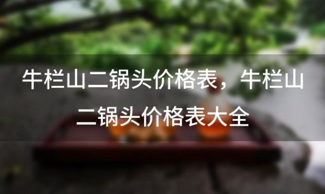 牛栏山二锅头价格表？牛栏山二锅头价格表大全